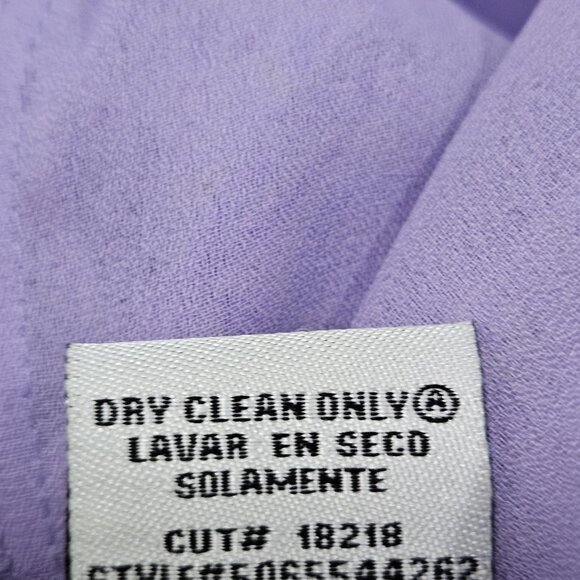 VTG I.C.E. Purple Green 100% Silk Chiffon Floral Beaded Flowy Maxi Long Skirt M - Picture 10 of 13